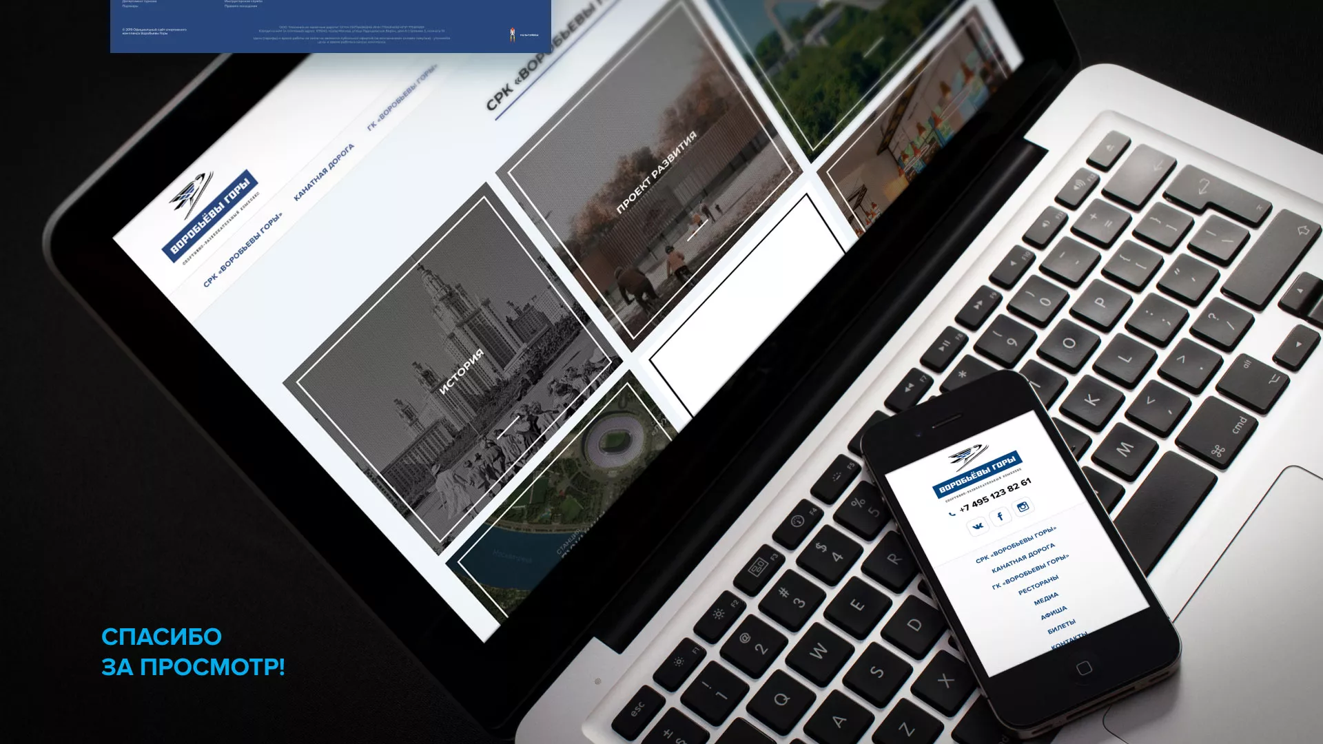 Разработка сайта в Муроме для спортивно-развлекательного комплекса «Воробьёвы горы»