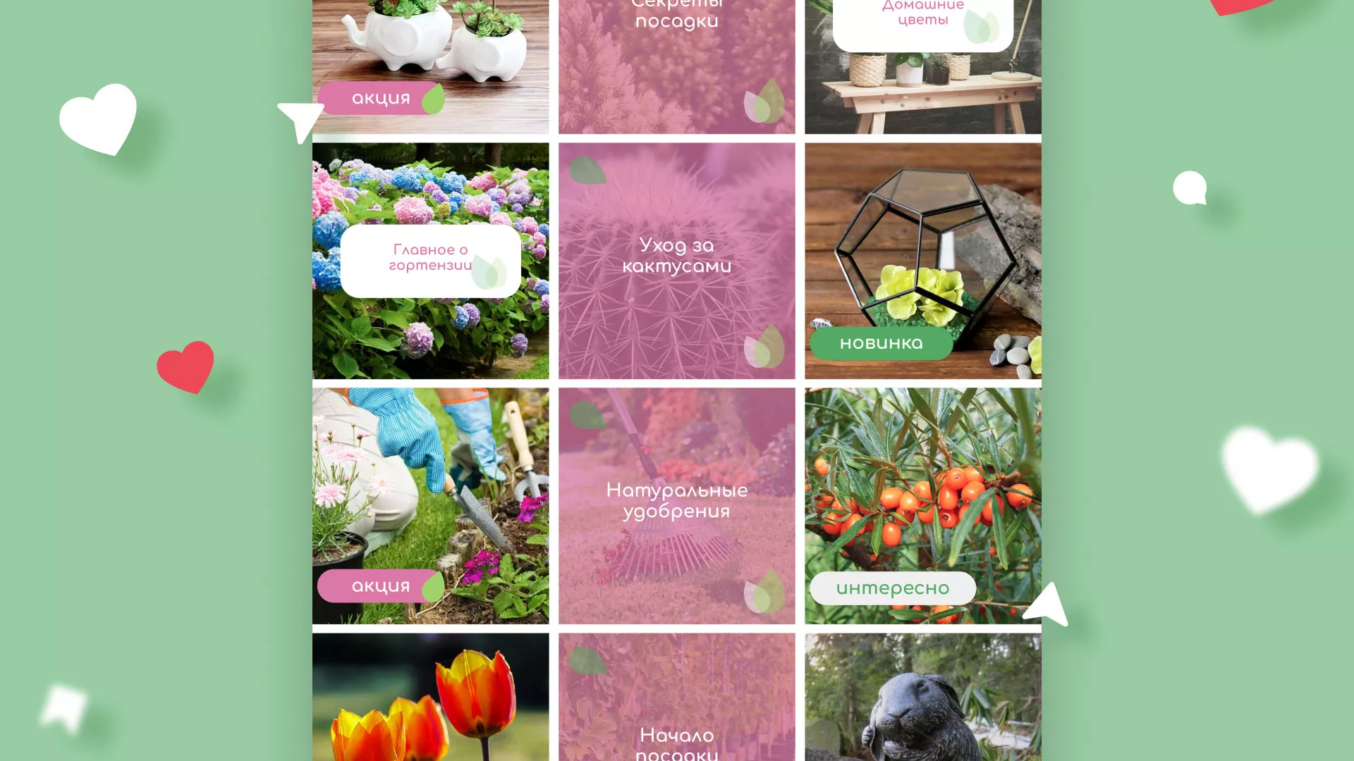 Разработка оформления профиля Instagram для магазина «Floraint» в Муроме