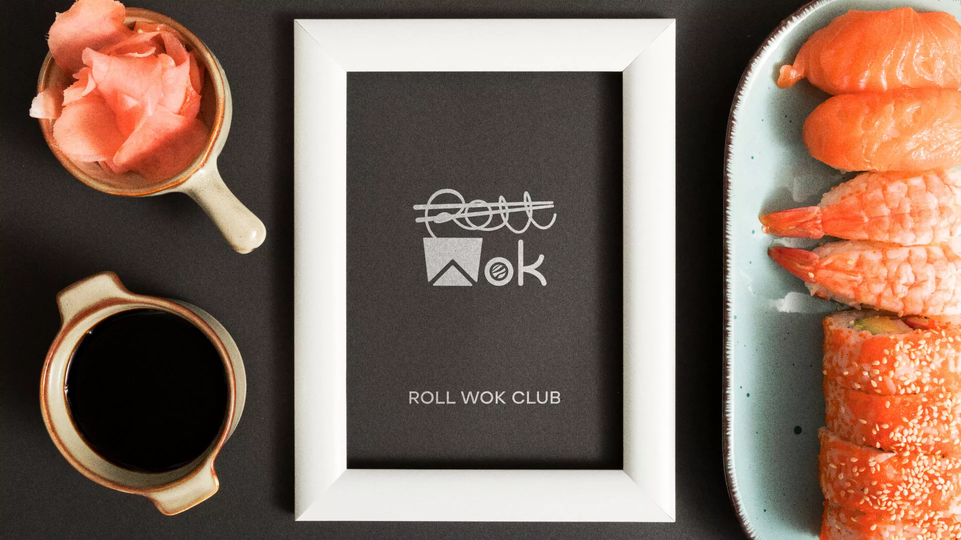 Разработка логотипа суши-бара «Roll Wok Club» в Муроме