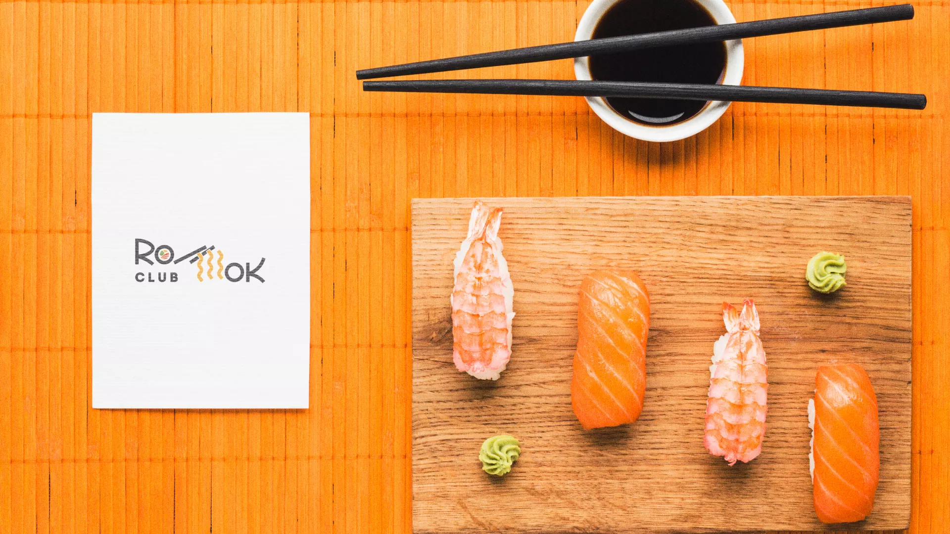 Создание логотипа суши-бара «Roll Wok Club» в Муроме