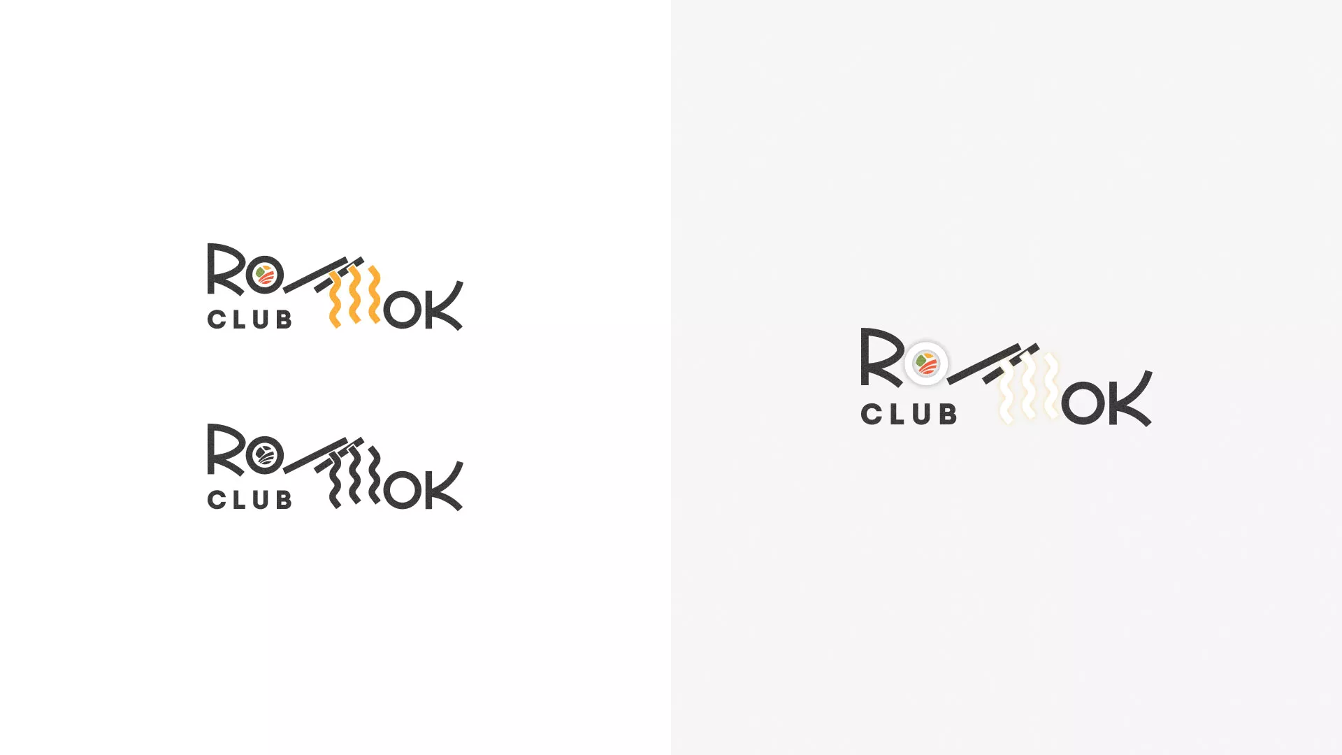 Создание логотипа суши-бара «Roll Wok Club» в Муроме