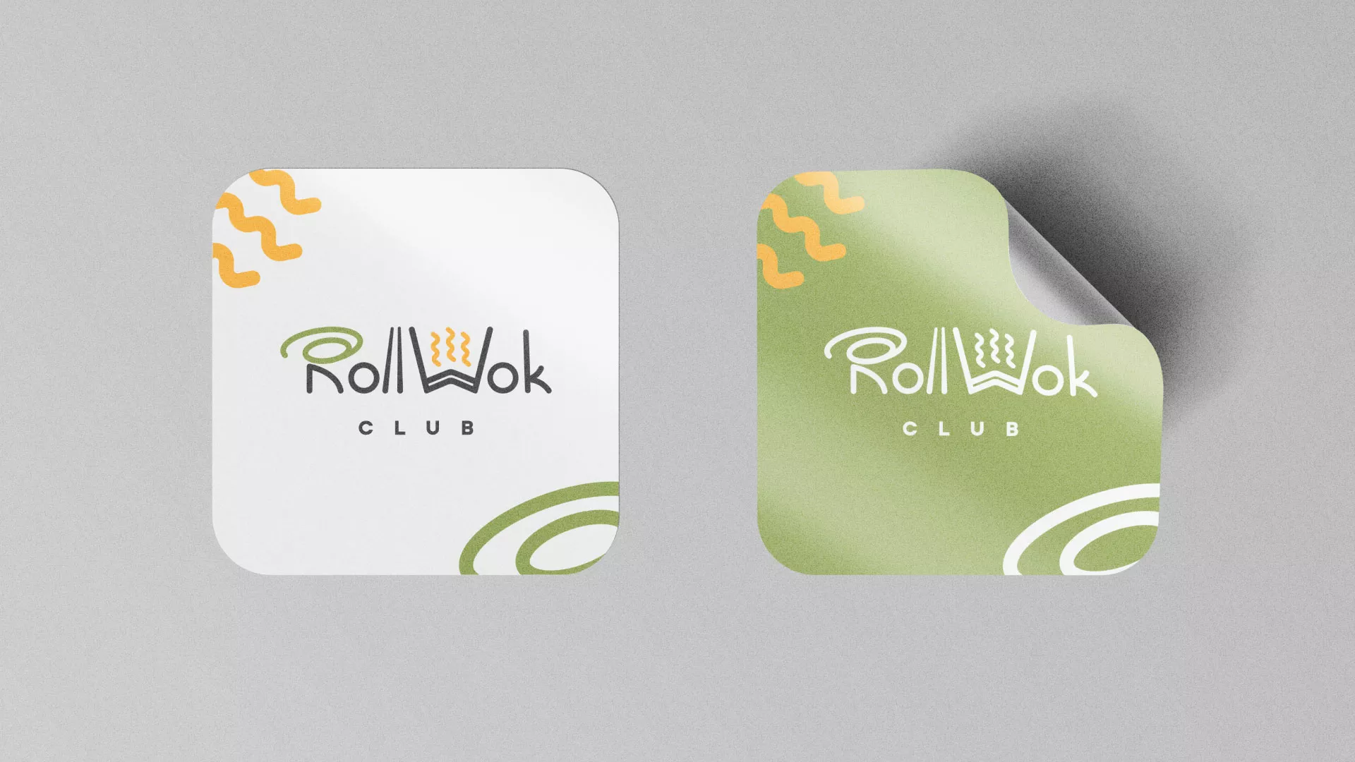 Разработка логотипа и фирменного стиля суши-бара «Roll Wok Club» в Муроме