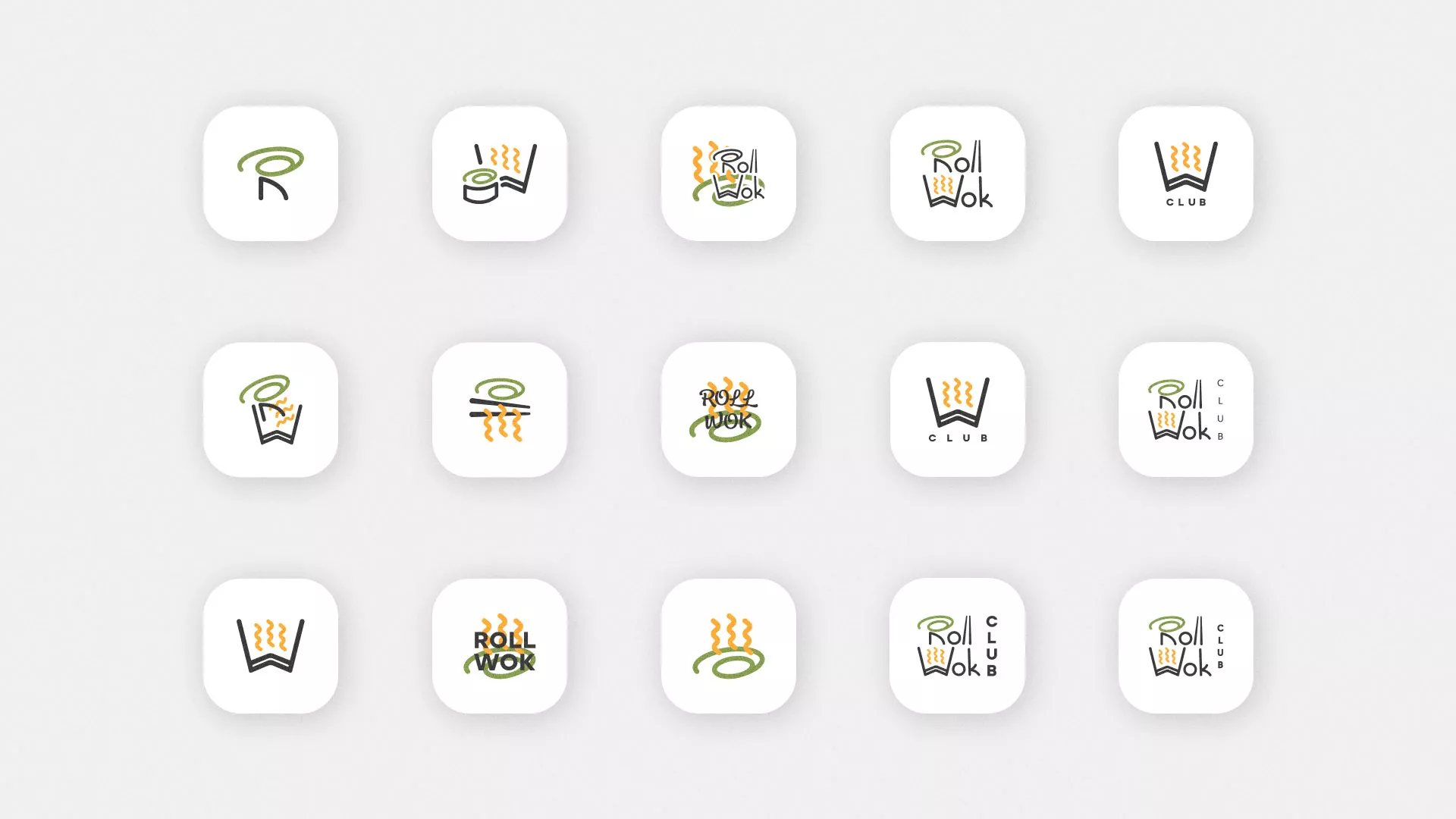 Разработка иконки приложения суши-бара «Roll Wok Club» в Муроме