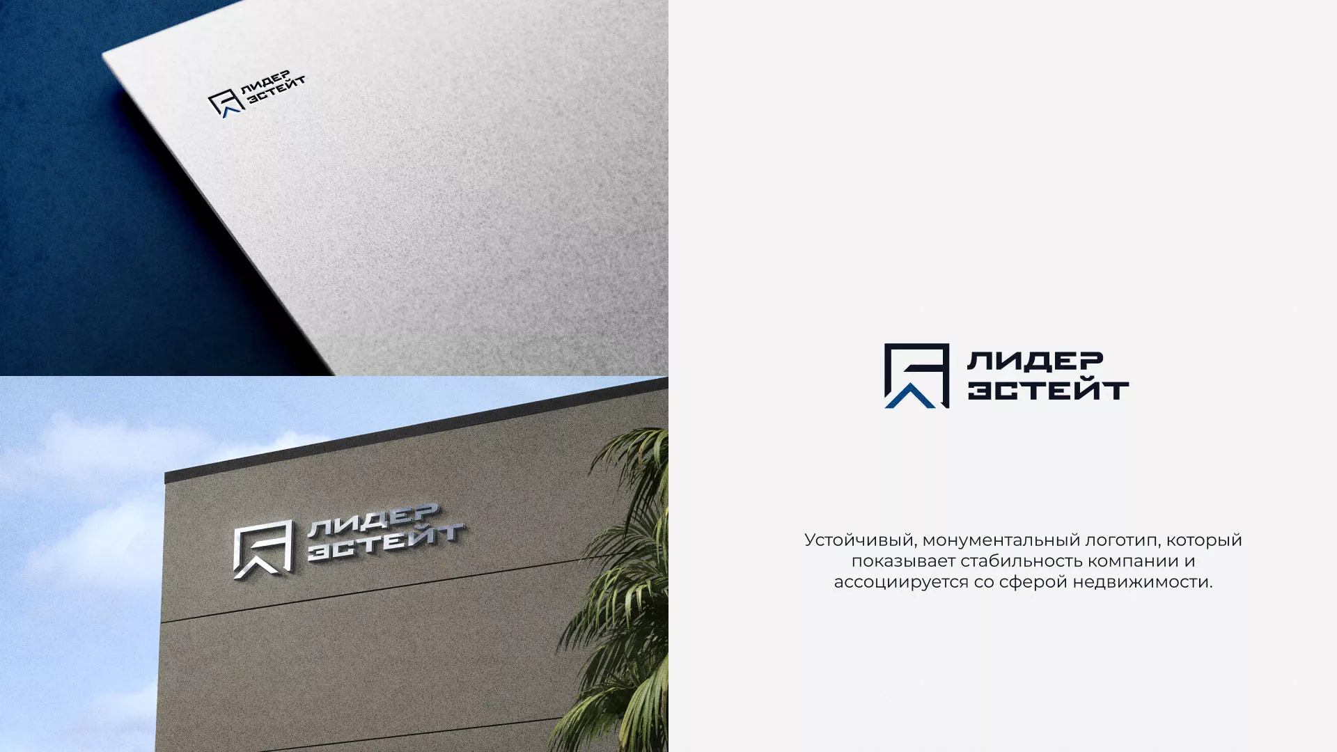 Разработка логотипа агентства недвижимости «Лидер Эстейт» в Муроме